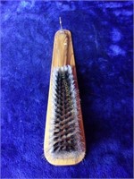 Vintage Exotic Wood Hanging Clothing Brush