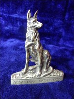 Brass Knocker w/ Alsatian Wolf Dog/German Shepherd
