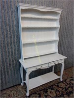 Shabby Chic Painted Pine Hutch with Plate Rack