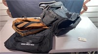 2 duffle bags and nylon brief case/book bag