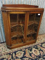 Tiger Oak Breakfront Bookcase w/ Deep Fluted