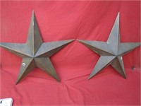 Pair of Metal Decorative Stars