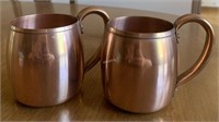 West Bend solid copper mug pair - ZD