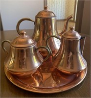 Vintage Roscan copper tea set - ZD