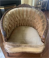 Vintage armchair with wood detail - FL