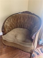 Vintage wood framed arm chair - FL