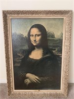 Ornate framed Mona Lisa re-creation - T
