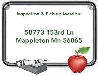 The Address is 58773 153rd Ln Mapleton MN 56065