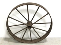 Heavy antique wagon wheel