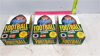 (3) 1990 Fleer Football unopened Boxes of Packs