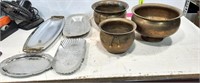 Copper Plant Pots & Serving Trays