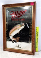 Miller Rainbow Trout Mirrored Sign