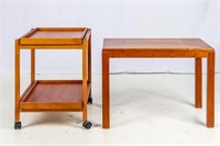 Furniture Mid-Century Beverage Cart & End Table