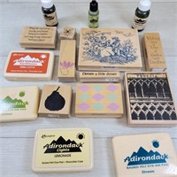 10 Wood Stamps & Ink Pads - Hero, Hampton, etc.
