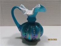 Blue/White IncandescentType 6" Handled Pitcher