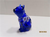 DOWLER signed Cobalt Blue Cat 4" Figure