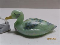 M YOUNG Green Signed Duck Solid 4" Figure