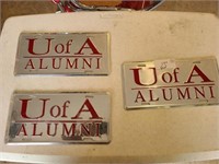 U of A Alumni Plates 3 pcs. Brand New