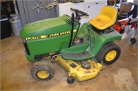 John Deere LX176 lawn tractor with 38" deck, as is
