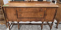 Antique Sideboard - 3 drawers and 2 cabinets,