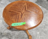 Small wooden round Side Table - measures 26in
