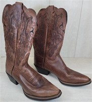 Womans Justin Cowboy Boots Sz 7.5 Brown