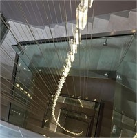 Modern Crystal Chandeliers Staircase Lighting