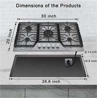 12'' Gas Cooktop, Built-in Gas Stovetop