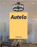 AUTELO Caged Ceiling Fan with Light