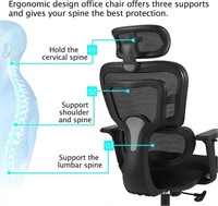 Ergonomic Office Chair, Comfy Breathable Mesh Task