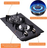 Gas Cooktop 12 Inch, 2 Burners