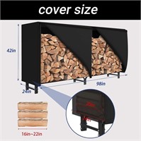 Outdoor Firewood Rack with Cover 8ft Log Rack