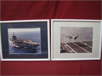 Pair of Framed Matted U.S. Navy Pictures