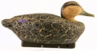 Lot #3077 - Cork body black duck with wooden
