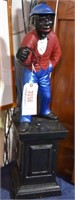 Lot #3156 - Heavy Cast Iron Lawn Jockey on