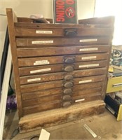 Vintage Letterpress / Flat File Storage Cabinet