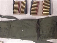 MILITARY BELT WITH 30 CAL. AMMO