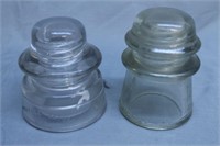 Pair of Glass Electrical Insulators