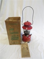 Vintage Red Coleman Lantern in Box