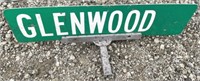 (CC) Glenwood Metal Street Sign 
(Approx 24”x6)