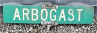 (CC) Double Sided Arbogast Metal Street Sign w/