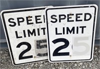 (CC) Lot of Speed Limit 25 Metal Signs.