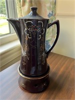 Vintage Japan Redware  Moriage 1950's teapot