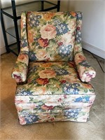 Roller front legs side chair