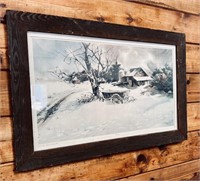 Framed Winter Print, Western Artwork
