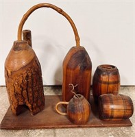Carved Wood Decor: Moonshine Set