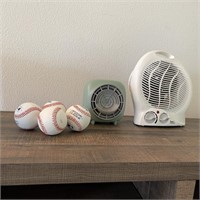 2 Electric Heaters w/ Baseballs
