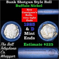 Buffalo Nickel Shotgun Roll in Old Bank Style 'Bel