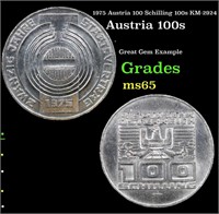 1975 Austria 100 Schilling 100s KM-2924 Grades GEM