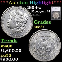 ***Auction Highlight*** 1894-o Morgan Dollar $1 Gr